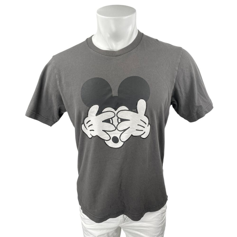 Uniqlo Geoff McFetridge Men's Black Disney Mickey Mouse T Shirt Tee Top Size M